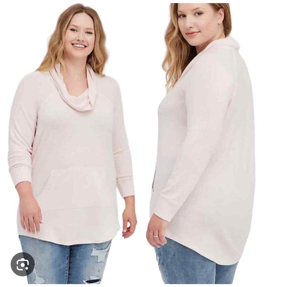 Torrid Sweater Super Soft Plush Cowl neck Raglan Tunic Sweatshirt Size 2X - Picture 11 of 11